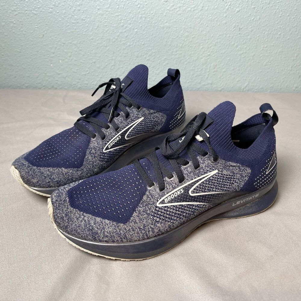 Brooks Levitate 5 Mens 8.5 D Navy Blue Stealthfit Athletic Running Shoes